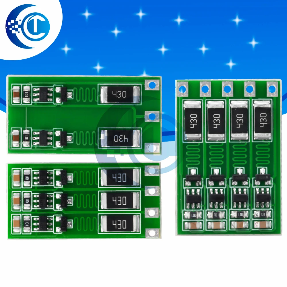 2S 3S 4S Balance Board 8.4V 12.6V 16.8V 18650 Polymer Li-Ion Lithium Battery Balancer Bms 100Ma Balanced Current