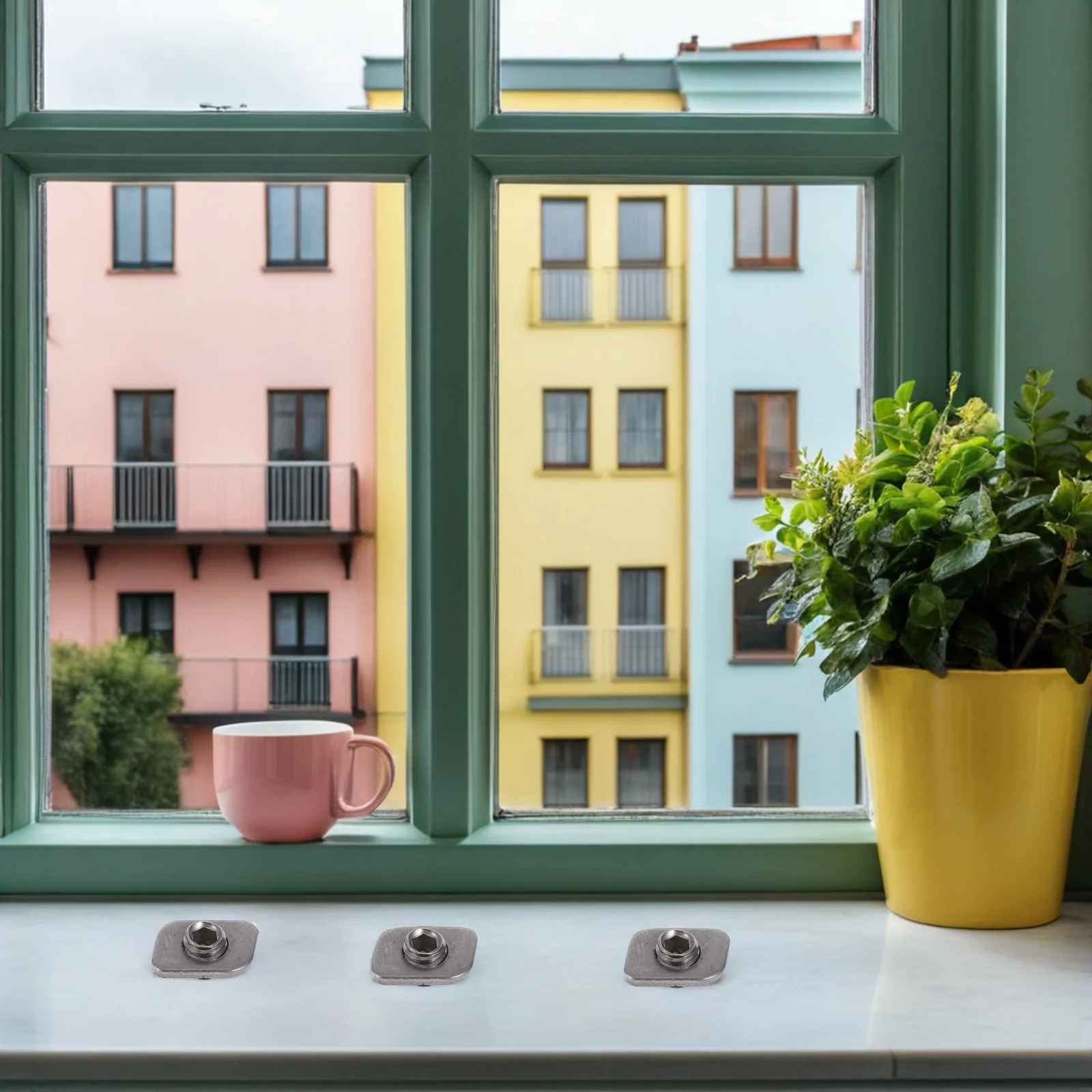 

20Pcs Window Lock Stopper Stainless Steel Sliding Window Limiter Adjustable Opening Restriction Flat Panel Fixing Peg