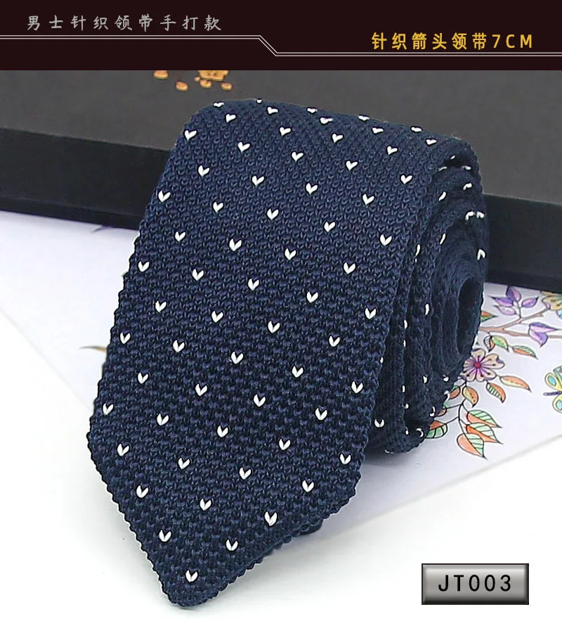 Neue Strick krawatten lässig dünne Krawatte für Party Jungen Mädchen gestrickt gestreifte Krawatte Hochzeit Krawatte für Bräutigam Hals tragen für Männer – Detail 2