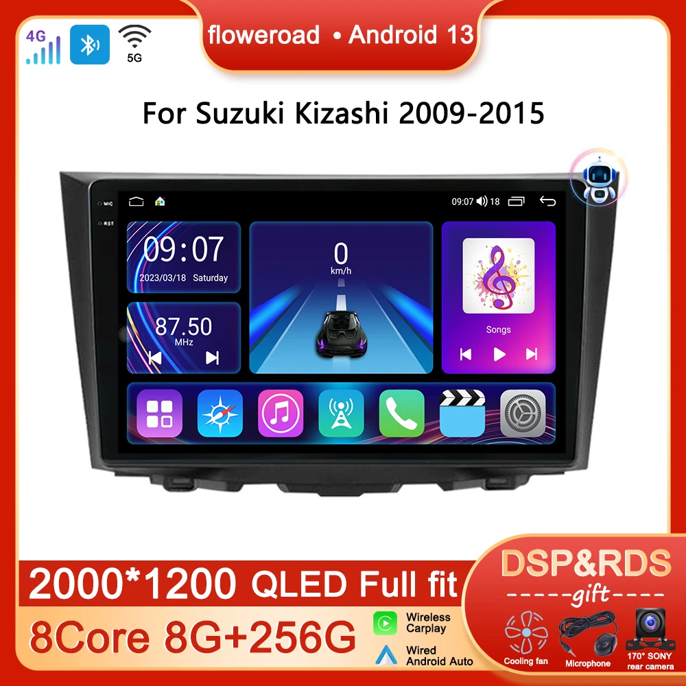 

Touch Screen Android For Suzuki Kizashi 2009 - 2015 Car Radio Multimedia Player Video GPS Navigation Autoradio Carplay Auto Head