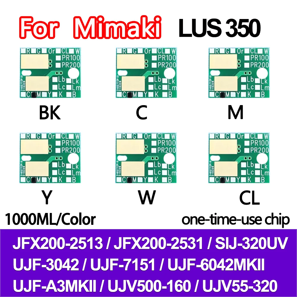 1000ml LUS 350 LUS350 Ink Bottle disposable Chip for Mimaki JFX200-2513 JFX200-2513 EX JFX200-2531 UJF-7151plus UJF-7151