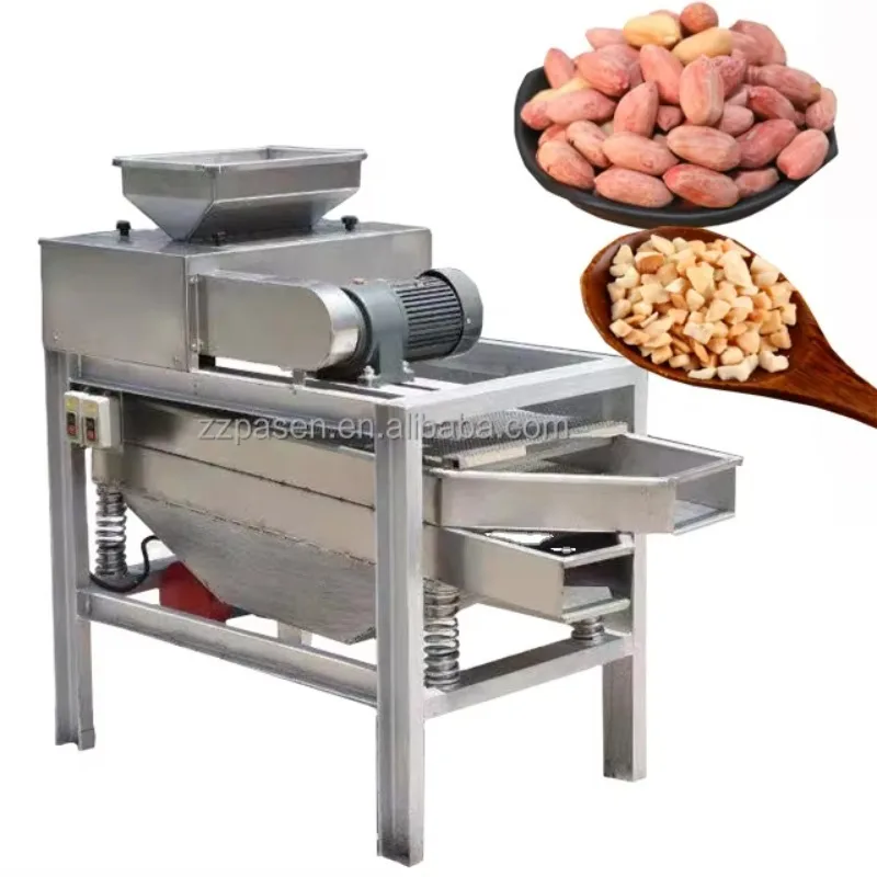 Industrial Hazelnut Kernel Cutting Machine Peanut Shredding and Screening Machine Nut Processing Production Line