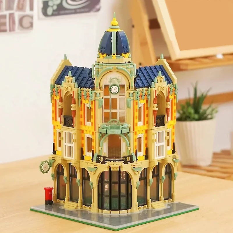 

2285PCS Creative MOC Corner Post Office Building Blocks Micro City Street View Mailbox Architecture Assemble Bricks Toys Gifts