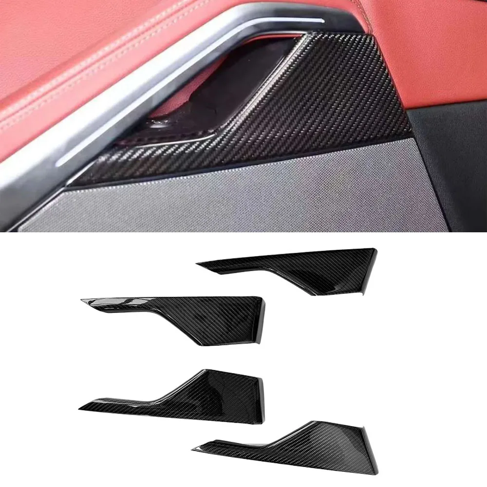 

4pcsReal Carbon Fiber Car Accessories Interior Door Decorative Panel Trims For BMW X6 G06 2020up