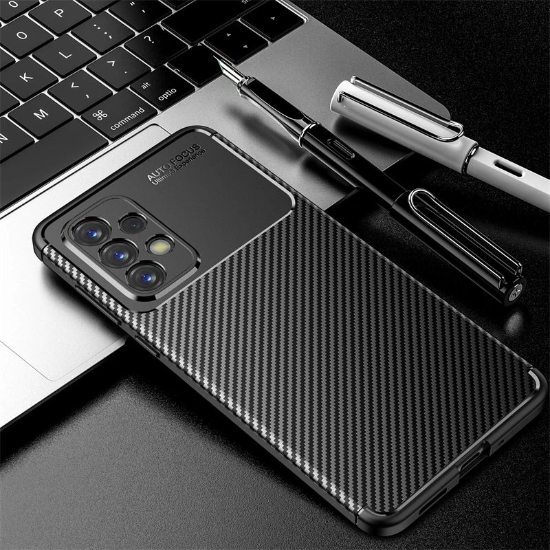 For Samsung Galaxy A33 5G Case Silicon Slim Carbon Fiber Case For Samsung A33 5G Case Cover For Samsung A33 A53 A52S A15 A35 S24