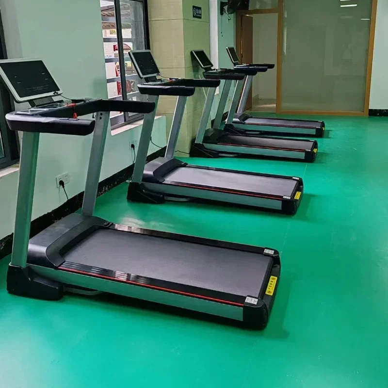 

For Folding Treadmill Multi-Gear Electric Speed Regulation Light Emitting Diode Display PU Long Armrest Fitness Treadmill