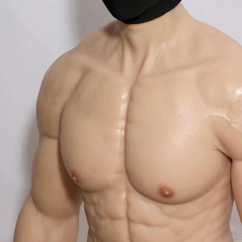 Muscle clothes unicorn arm silicone fake abdominal props cos chest muscles play macho muscle clothes