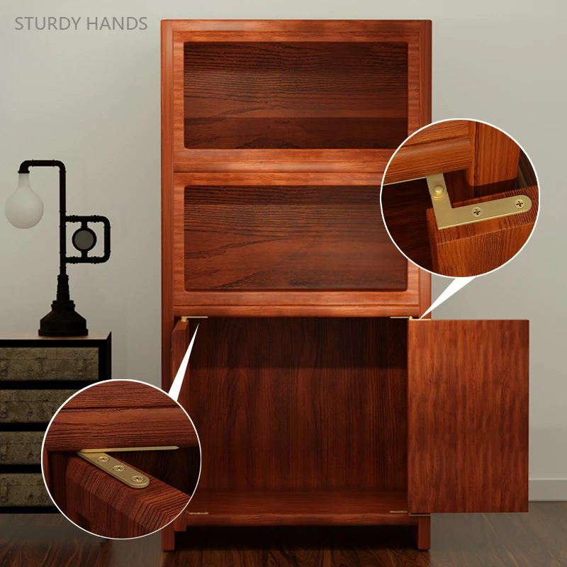 مفصلات غير مرئية لأثاث الأعمال الخشبية ، المحور العلوي والسفلي النحاسي ، باب الخشب الأحمر العتيق ، سطر واحد ، مجموعتان
