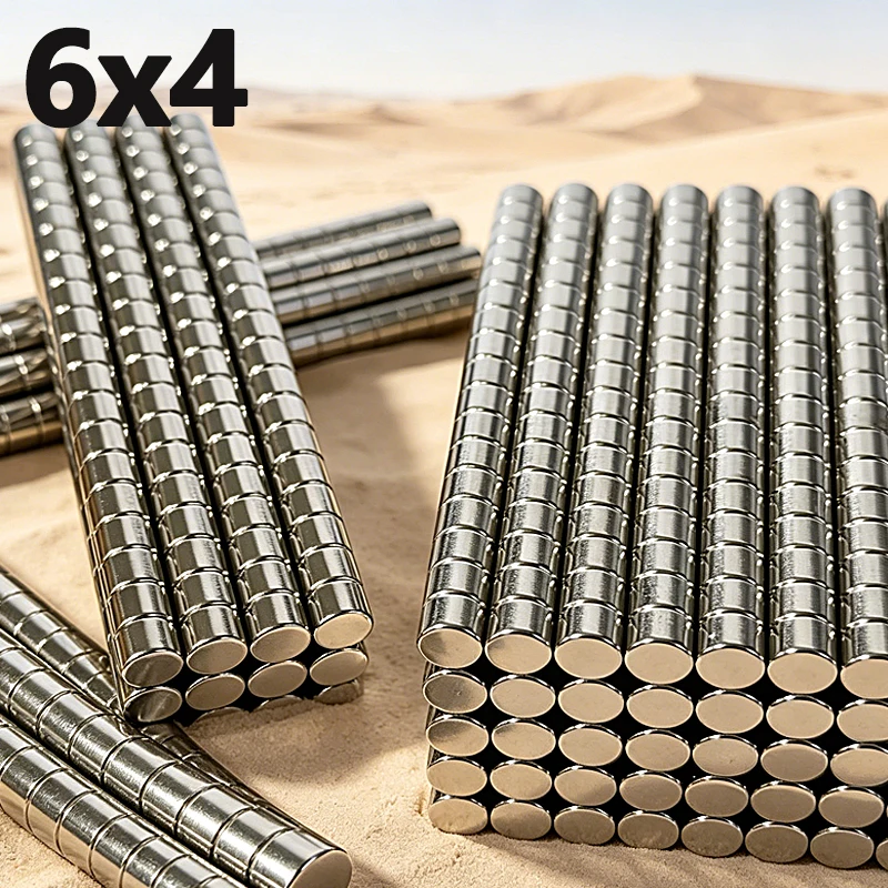 20/100/300/500 Stück 6x4mm Magnet N35 NdfeB Permanentmagnet Imanes Runde Form Starker Neodym-Magnet 6*4mm Zubehör Hardware – Detail 2