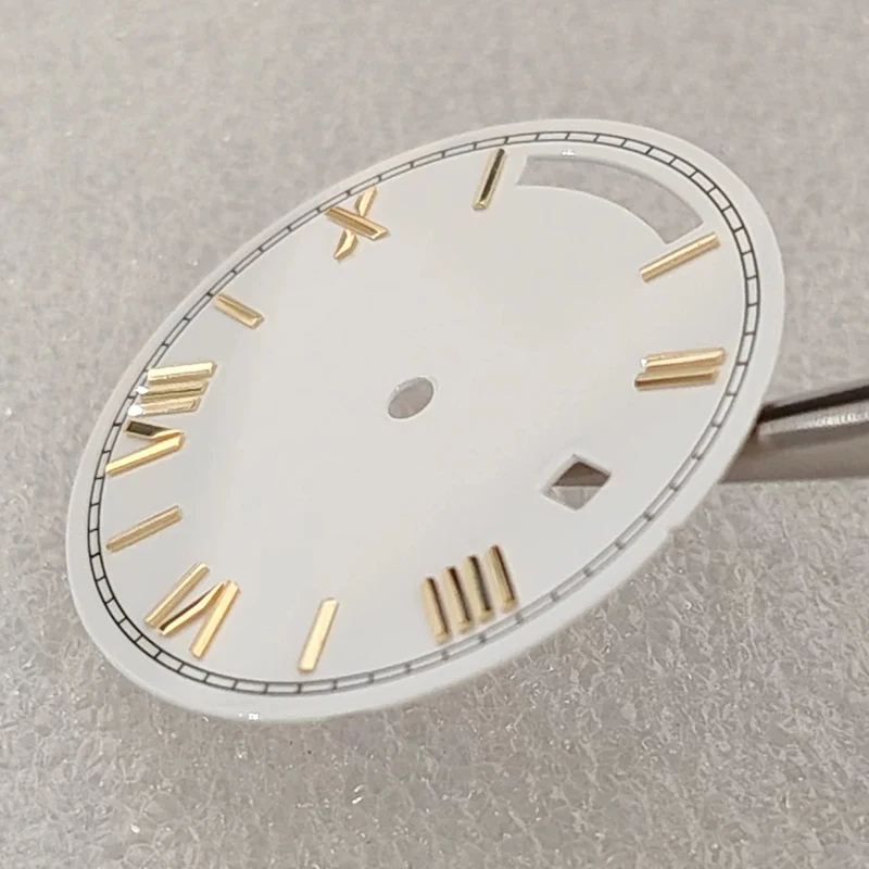 SmileLife 30.8mm 8285 Watch Dial Roman Numerals Enamel Dial Fit Miyota8285 Automatic Movement Watch Accessories