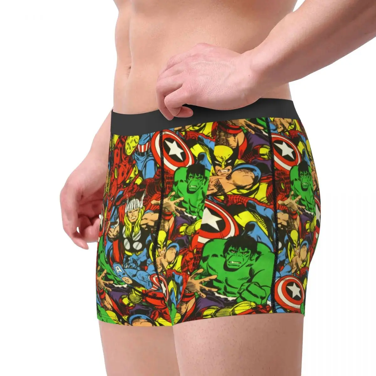 Custom Superhero Spider Man Boxers Shorts Panties Male Underpants Stretch Briefs Underwear