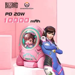 Blizzard D.VA Overwatch Power Bank 10000mah PD18W szybkie ładowanie przenośny Bank mocy kapsułki dla iPhone Xiaomi Huawei