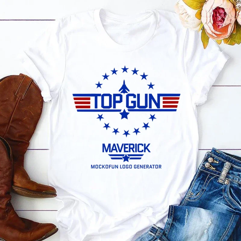 Camiseta Gun Maverick Goose para mulher, tops Harajuku, gráfico feminino, estilo coreano, kawaii, drop ship