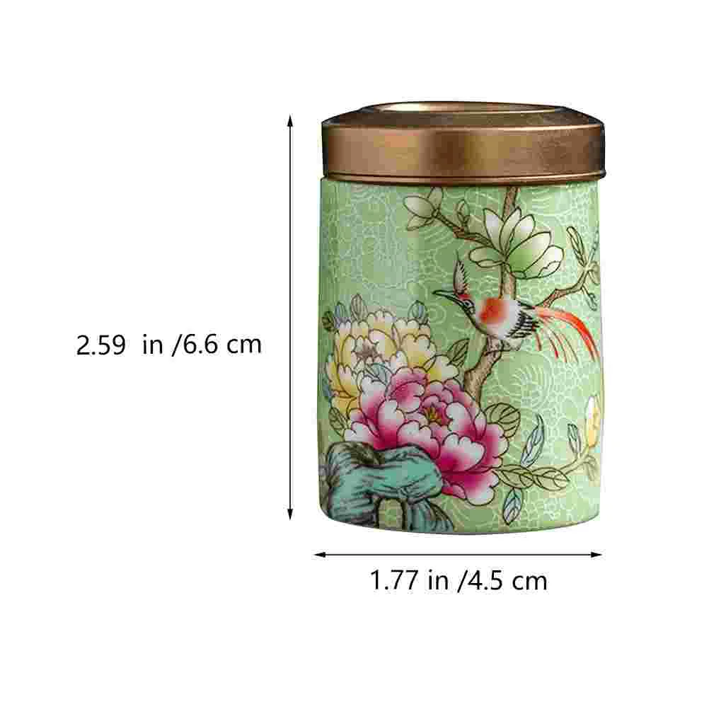 Tea Canister Decorative Enamel Cookie Container Candy Jar Leaf Travel Sealed Canisters