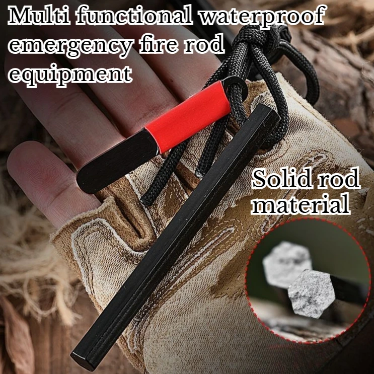 

Wilderness Survival Multifunctional Equipment Waterproof Emergency Solid Durable Ignition Rod Convenient Outdoor Camping Tools