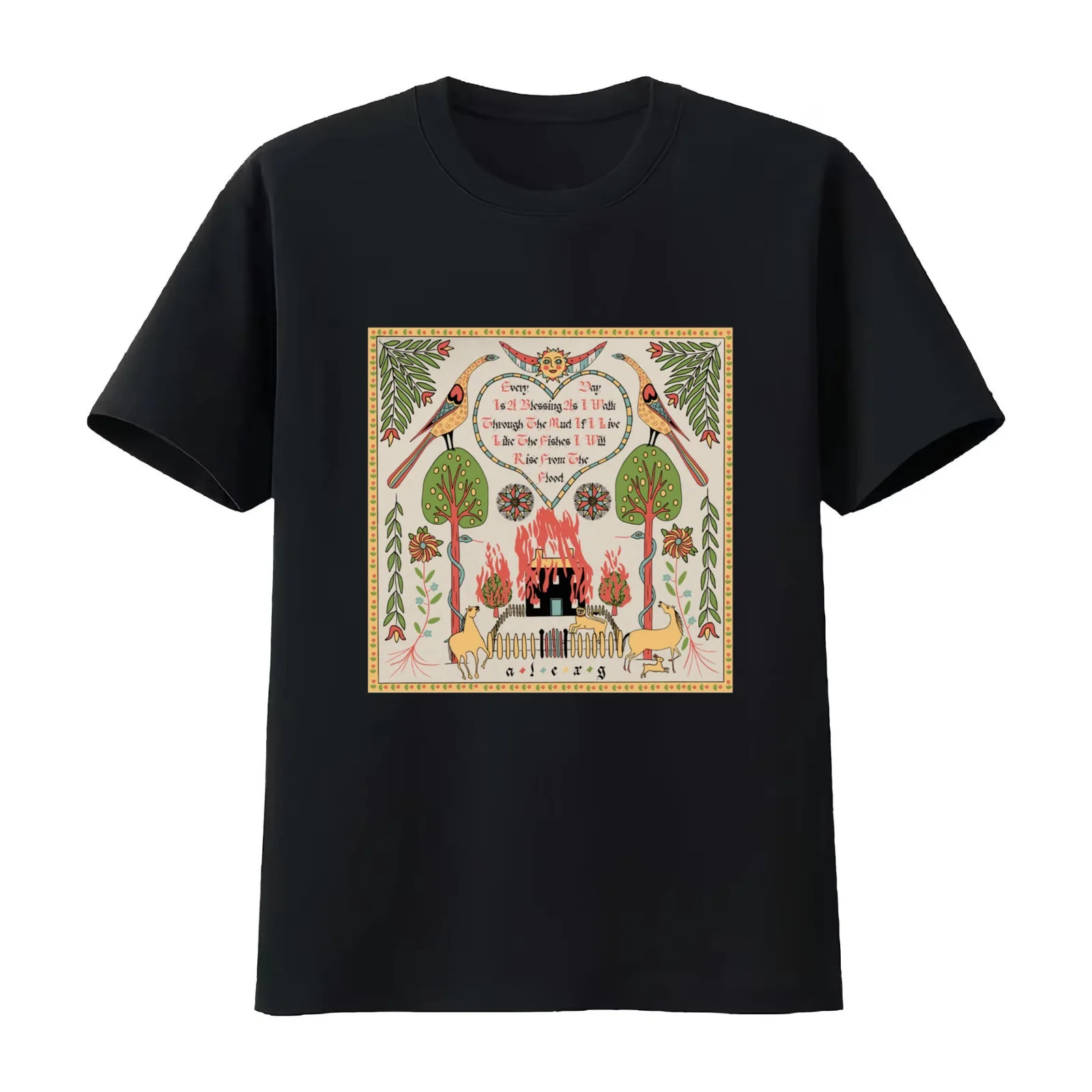 Alex G Merch Blessing Shirt T-Shirt Summer Casual Cotton Tee Oversized Streetwear Tops Vintage Graphic Print 100% Cotton