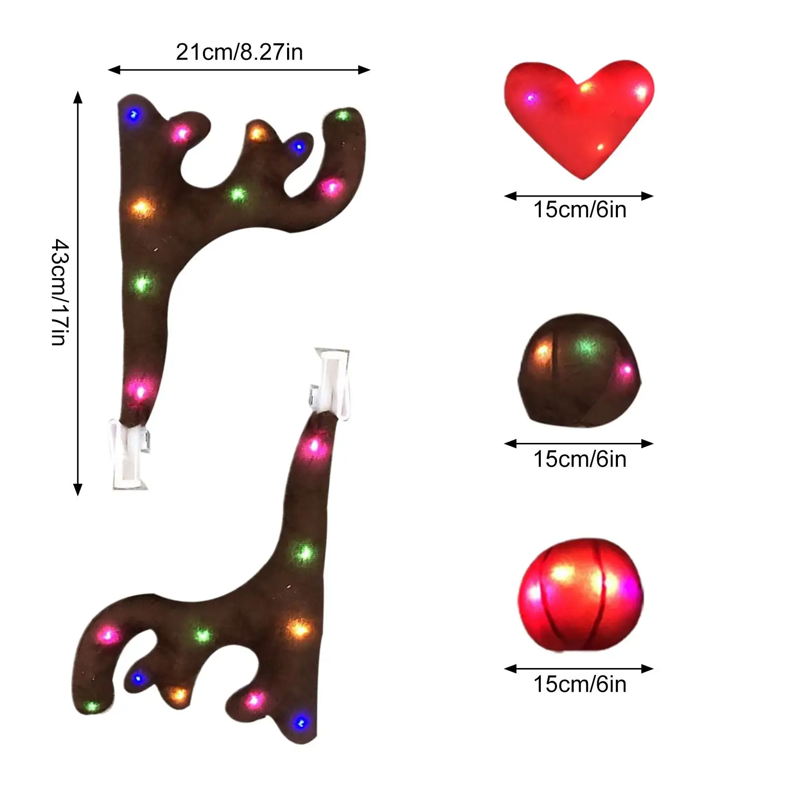الرنة سيارة الديكور عيد الميلاد السيارات الديكور الخارجي مع مصباح ليد السيارات هود ديكور زخرفة لسيارات الدفع الرباعي الشاحنات RVs سيدان #6