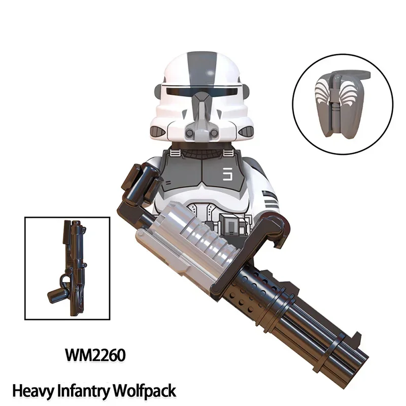 Star VAN- Clone Troopers 501st Regiment Imperial Stormtrooper, Mandalorian Mini Robot Figure Toy Bricks, Assembling Butter Present