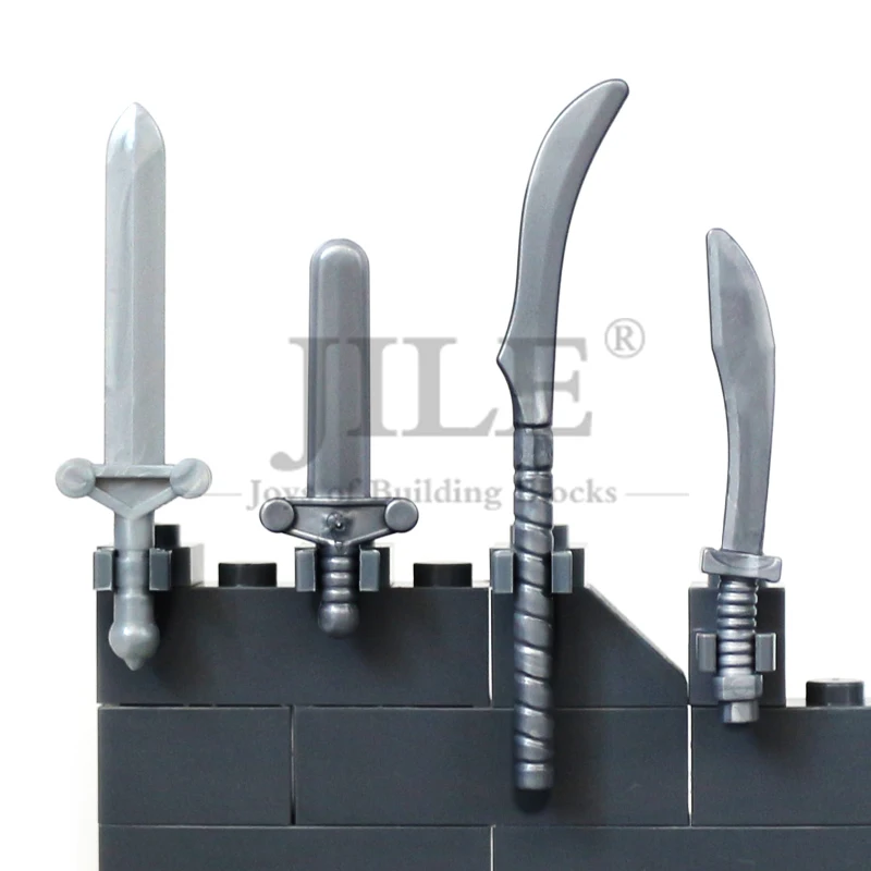 

10 шт. MOC Mini 25111 меч с длинной рукояткой, сабля DIY 76764 98370, строительные блоки, кирпичи, совместимые с фигурками, игрушки-солдаты-воина