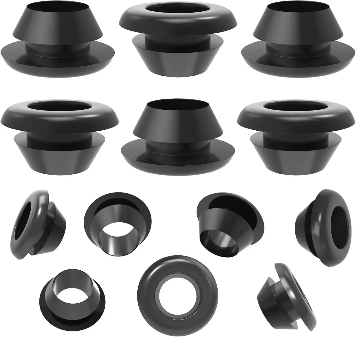 70Pcs Rubber Grommet Kit Cable Wire Hole Grommets for Automotive Wiring Electrical Panels Dust Proof Moisture Resistant