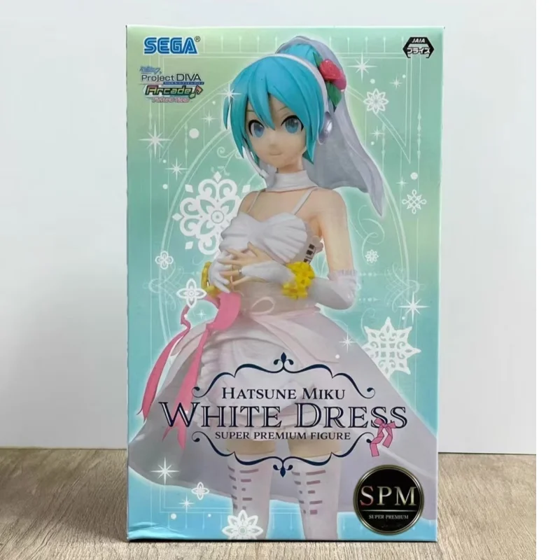 在庫あり-セガオリジナル-初音ミク-プロジェクトディバ-ウェディングドレス-美しいアクションフィギュア-モデルおもちゃ-モデルガレージ装飾品