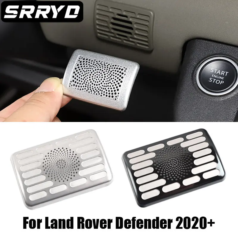 Aluminum Alloy Car Styling Microphone Frame Cover Trim Stickers For Land Rover Defender 90 110 2020-2022 Interior Accessories