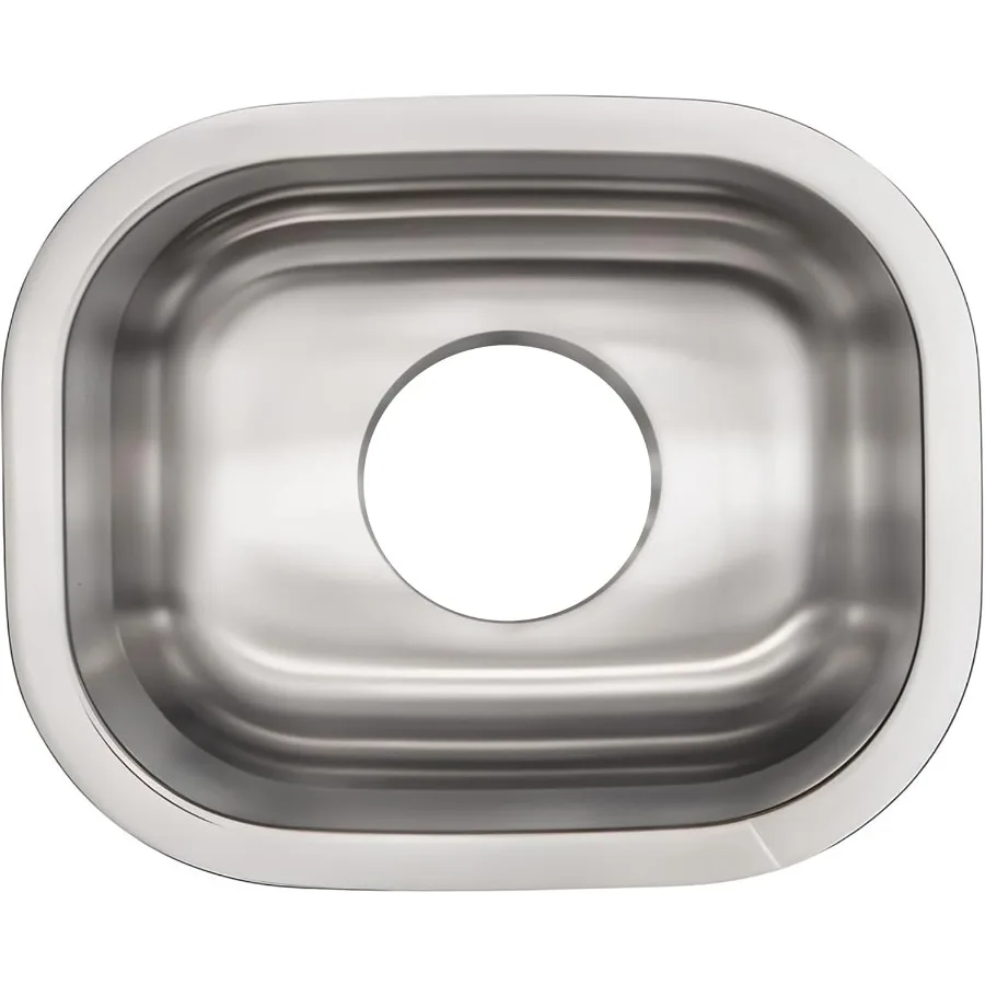 

15 Inch Undermount Stainless Steel Kitchen Sink for Modern Home Kitchens - 18 Gauge 304 Stainless Steel Single Bowl Design with