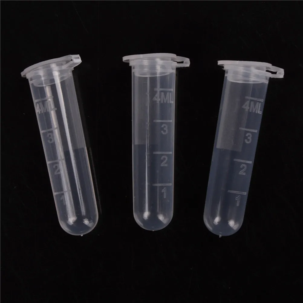 【Y】30Pcs Centrifuge Lab Test Tube Vial Container Bottle With Cap 5ml Sample Plastic