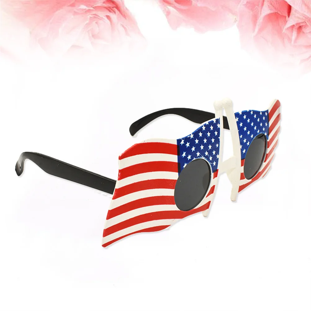 Lunettes de drapeau américain drôles, légères et caractéristiques, mascotte de fête d'équipe d'acclamant, lunettes de drapeau américain pour le nouvel an