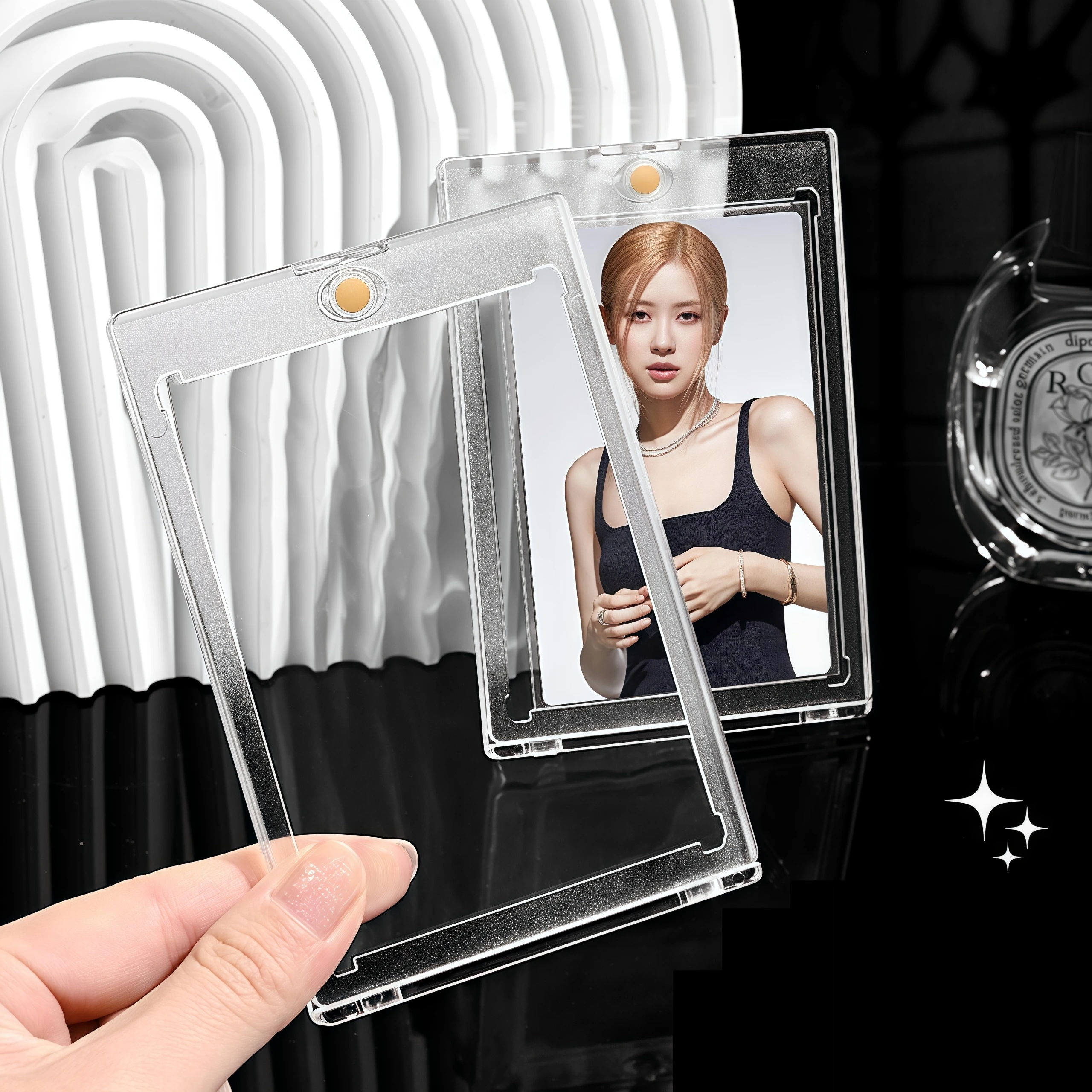 Magnetischer Kartenhalter für Kpop Idol Fotokarten, schützende Sport-Sammelkarten, Magnet-Top-Loader, wasserdichter transparenter Schutz