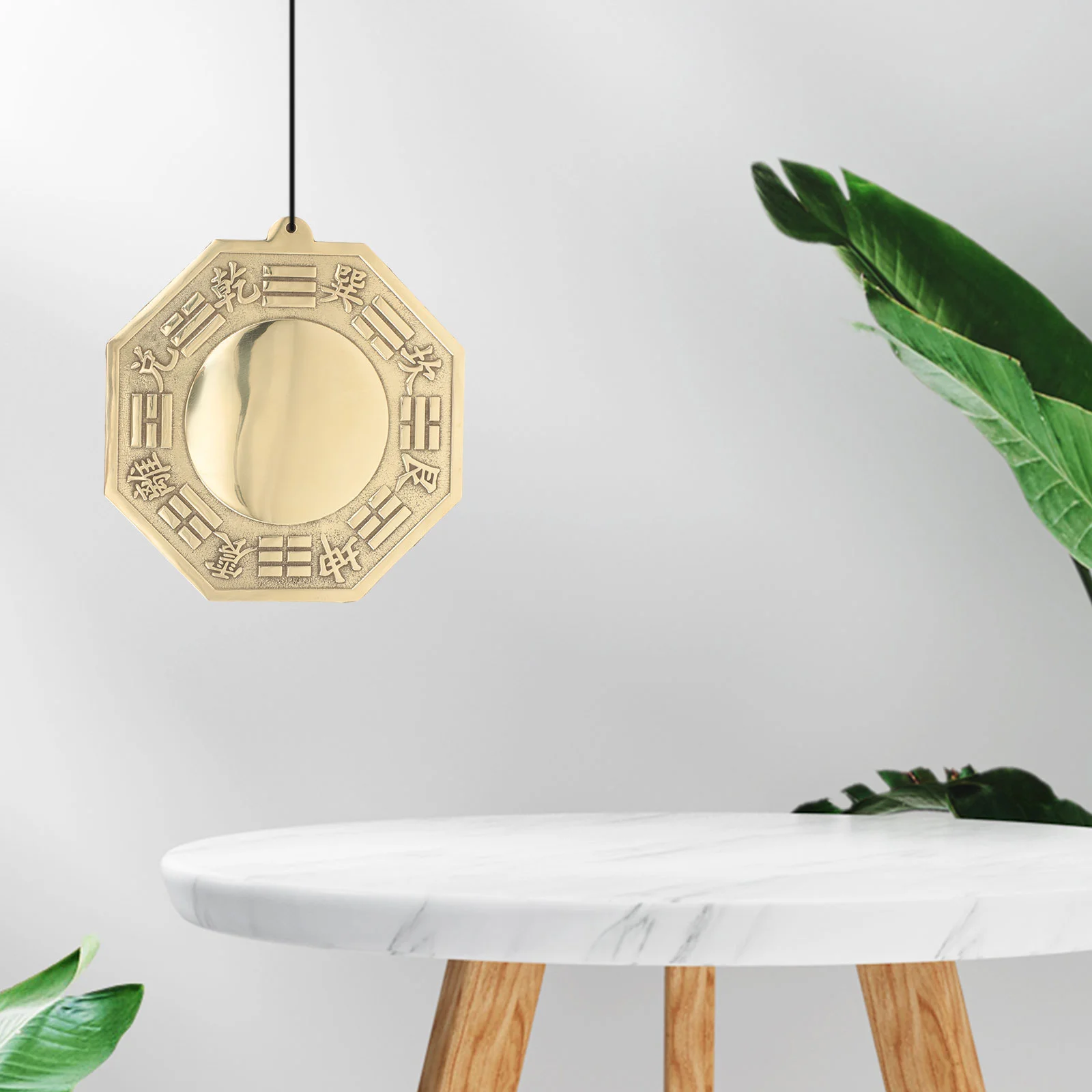 Pure Copper Bagua Mirror Convex Ornaments Mural House Decorations for Home Chinese Style Trigrams Exorcism Craft Evil Household