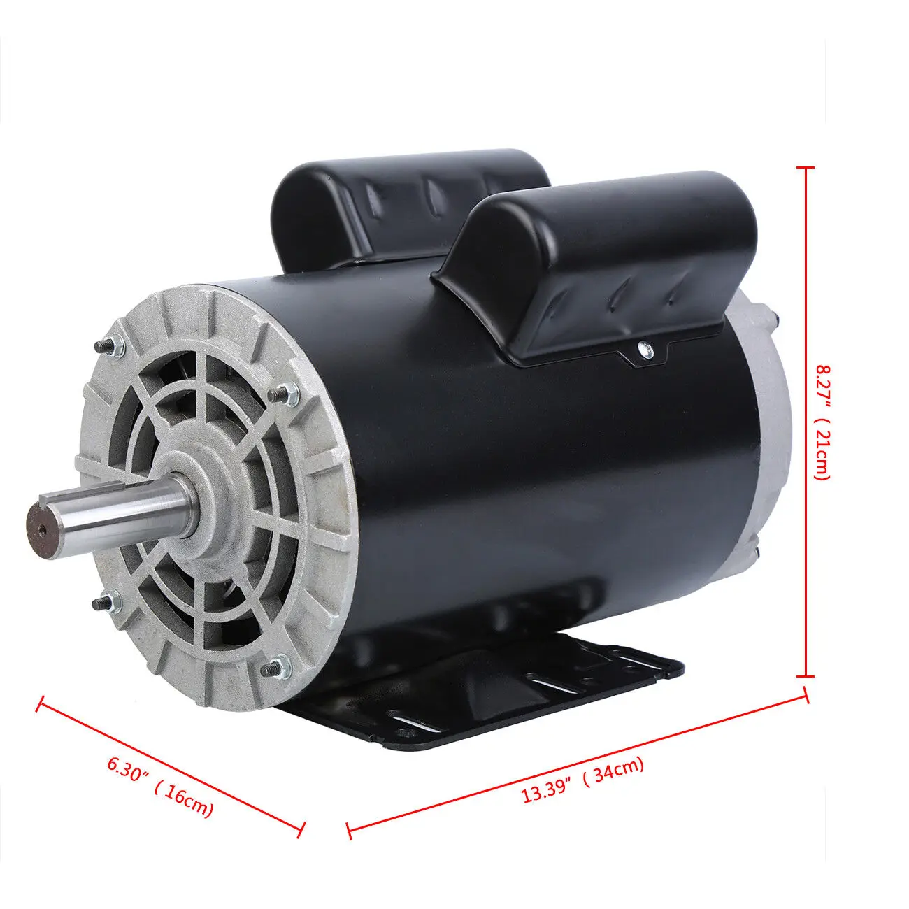 Moteur électrique de compresseur d'air de 5hp 22amp 3450rpm 1 Phase 7 / 8 "arbre 230v rotatif de compresseur d'air monophasé dans le sens horaire / antihoraire