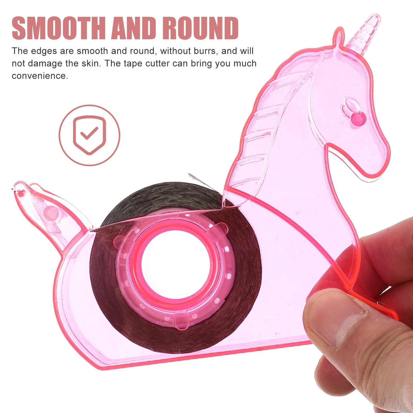 

Plastic Tape Cutter Portable Office Use Smooth Edge Reusable Sticker Dispenser Large Desktop Household Tape