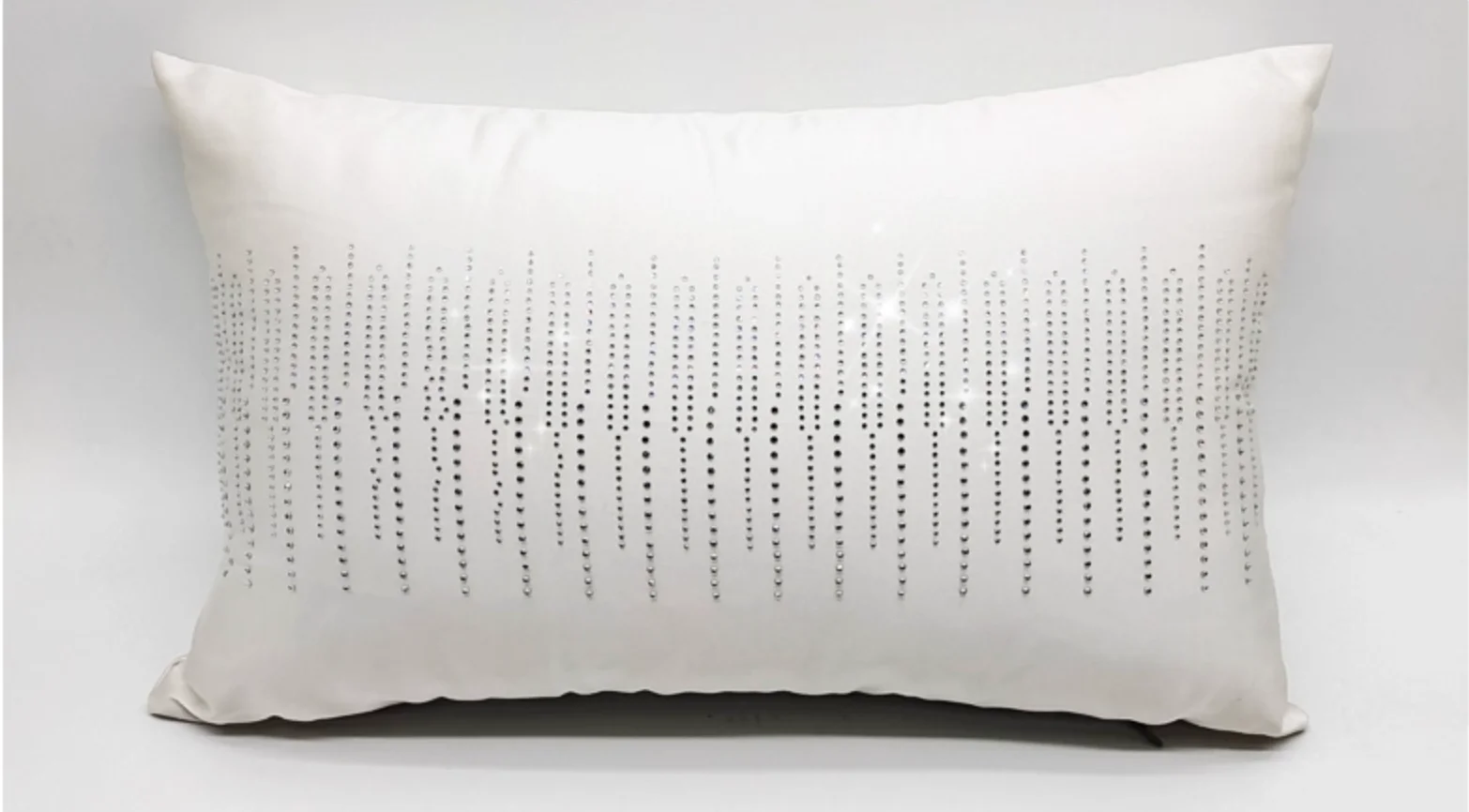 Sparkling hot diamond pillow, modern light luxury model room, simple waist pillow, fabric hotel bedding decoration, rectangular