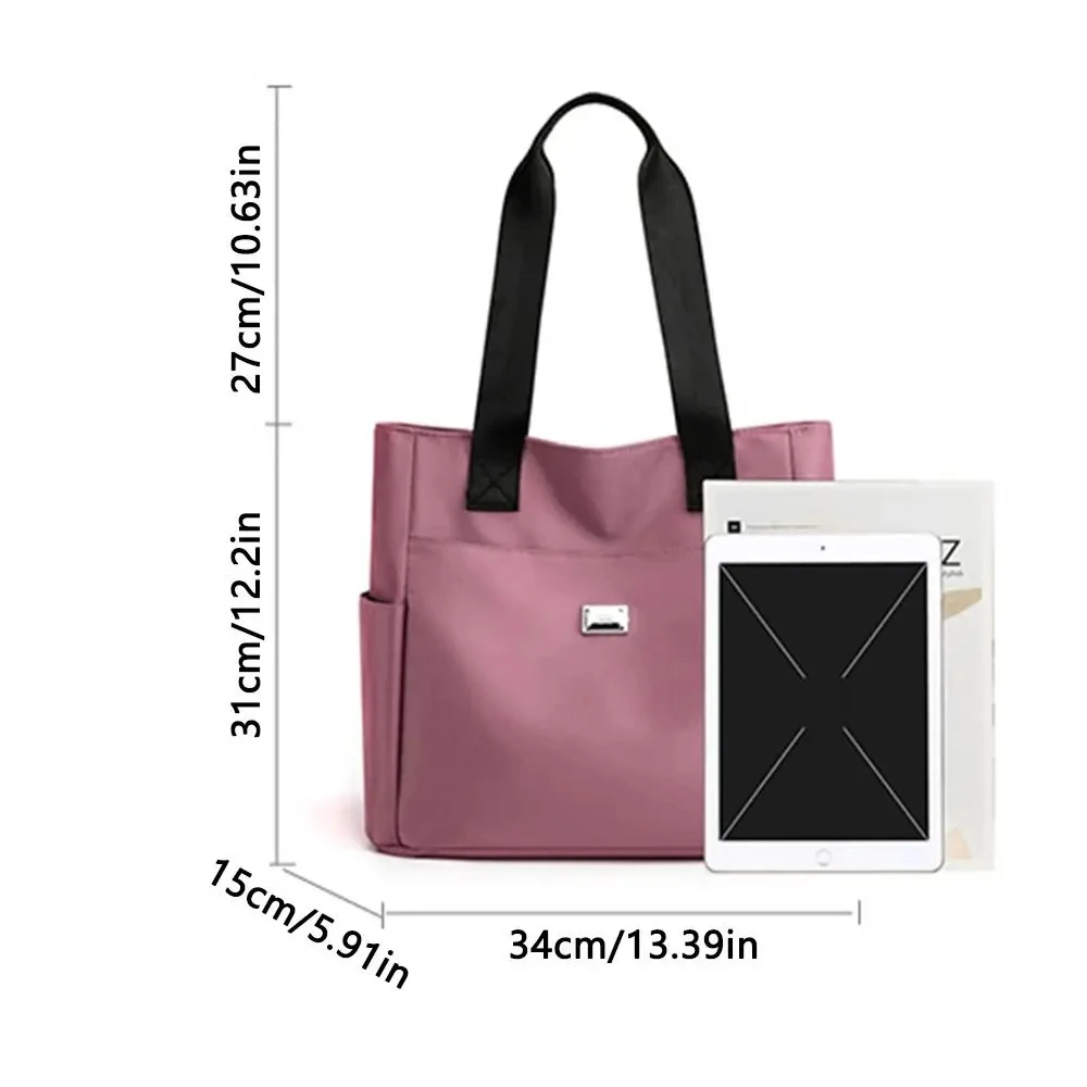 Large Capacity Waterproof Nylon Durable Women Handbag Shoulder Bag Lightweight Practical Shoulder Bag Tote Bags For Work School