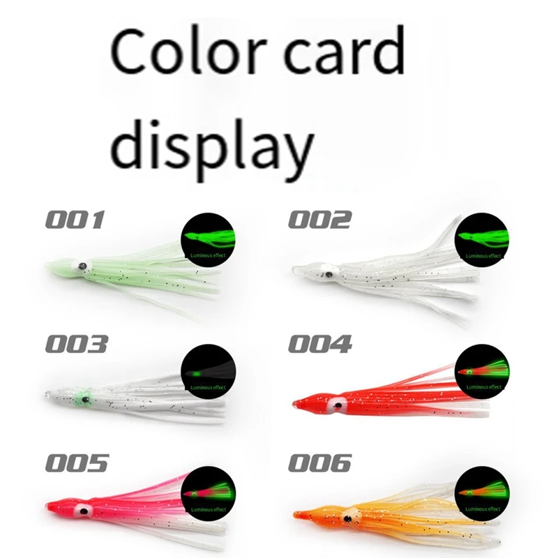 Weiche Octopus Köder 100 Mm Octopus Köder Tintenfisch Rock Angelgerät Trolling Köder PVC Leuchtenden Rock Angeln Köder