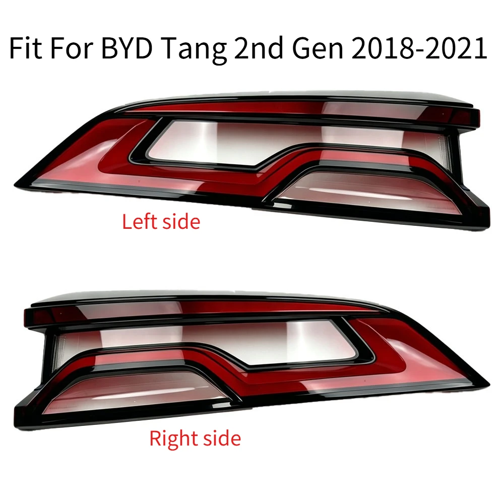 Tail Light Lens Cover Fit For BYD Tang 2nd Gen 2018-2021, Red Rear Taillight Shell Replacement, Auto Tail Lamp Repair Lens