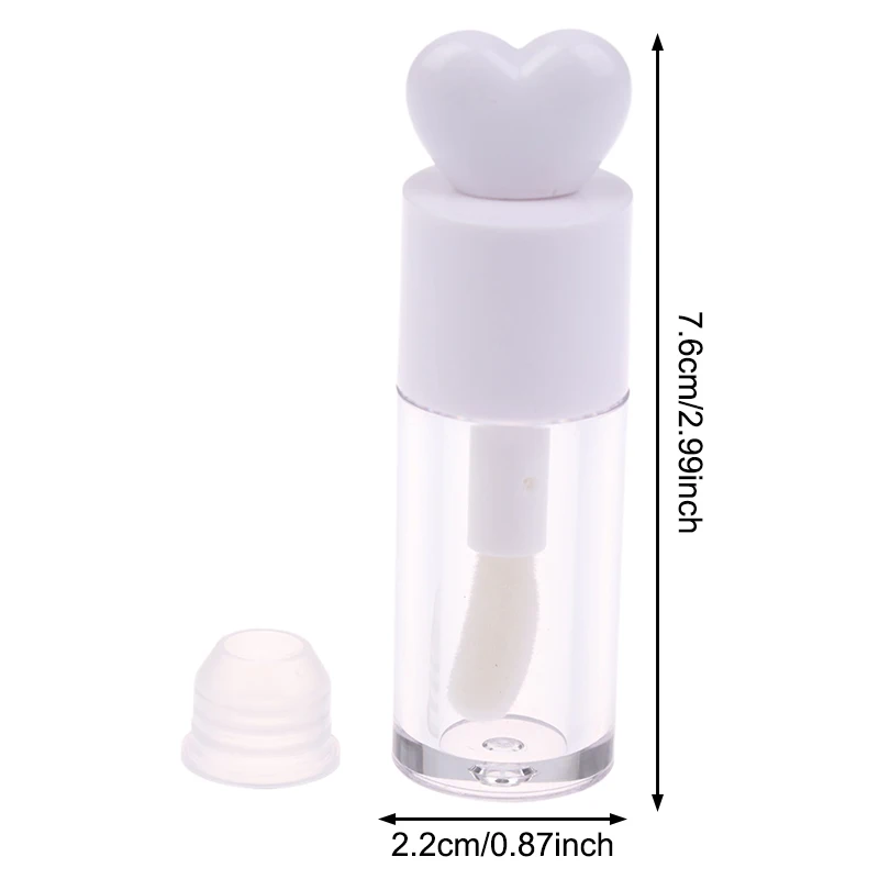 4ml 립글로스 튜브 매트 투명 두꺼운 막대 큰 브러시 헤드 빈 병 립 글레이즈 용기 메이크업 포장 재료