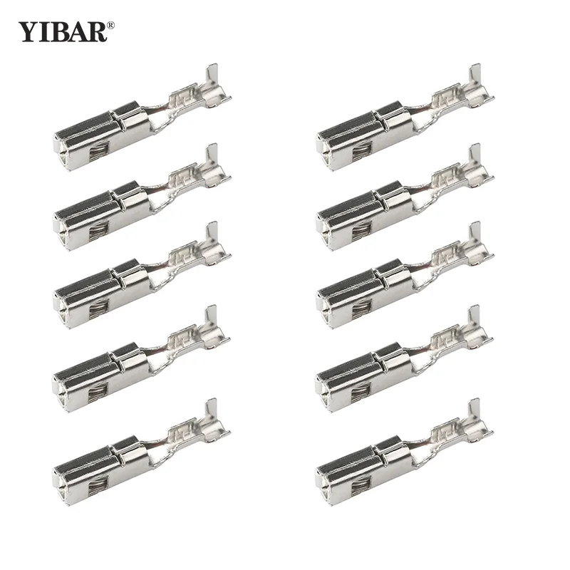 

【YIBAR】10 шт. 2,8 мм автомобильный ЭБУ латунный обжимной клеммный провод FCI большие контакты для разъема DJ627-2.8A DJ616A-2.8*0.8B