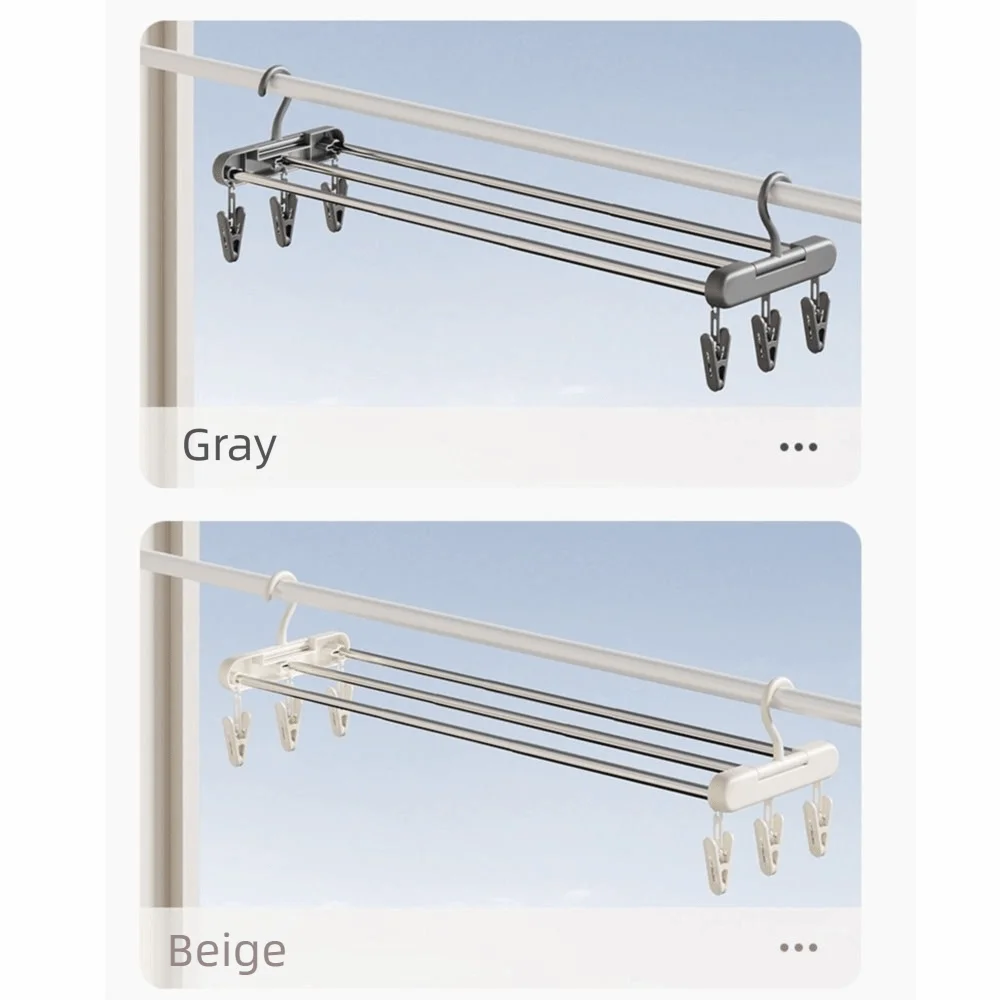 Foldable Design Blanket Drying Rack Stainless Steel Large Load Bearing Clothes Organizer Rectangular 3 Layers