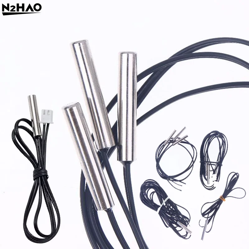 1/3 قطعة لاردوينو W1209 W1401 30/50/100/200/300 سنتيمتر Ntc 10K 1% 3950 الثرمستور استشعار درجة الحرارة كابل التحقيق مقاوم للماء