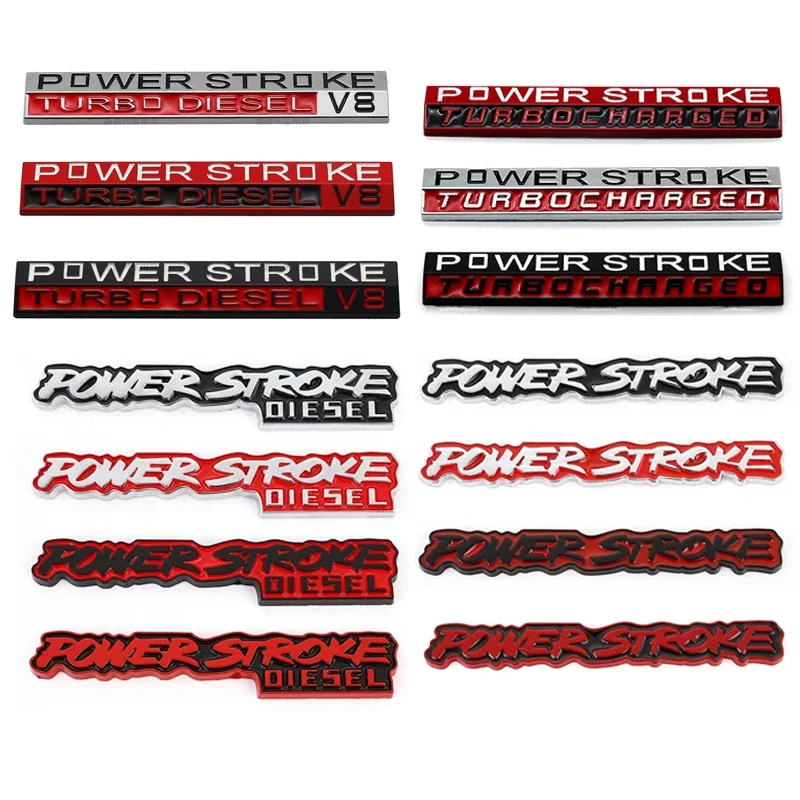 Emblema lateral para guardabarros de coche, pegatina de Metal para maletero trasero para Ford POWER STROKE, Fiesta KUGA Focus Mondeo Fusion RANGER S-MAX