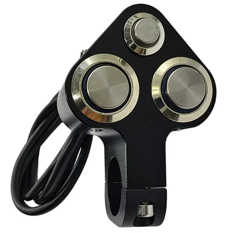 

Hot Selling-Motorcycle Handlebar Multi-Function Switch - Red LED Light, Horn Button, And Motor Push For Easy Control,Motorcycle