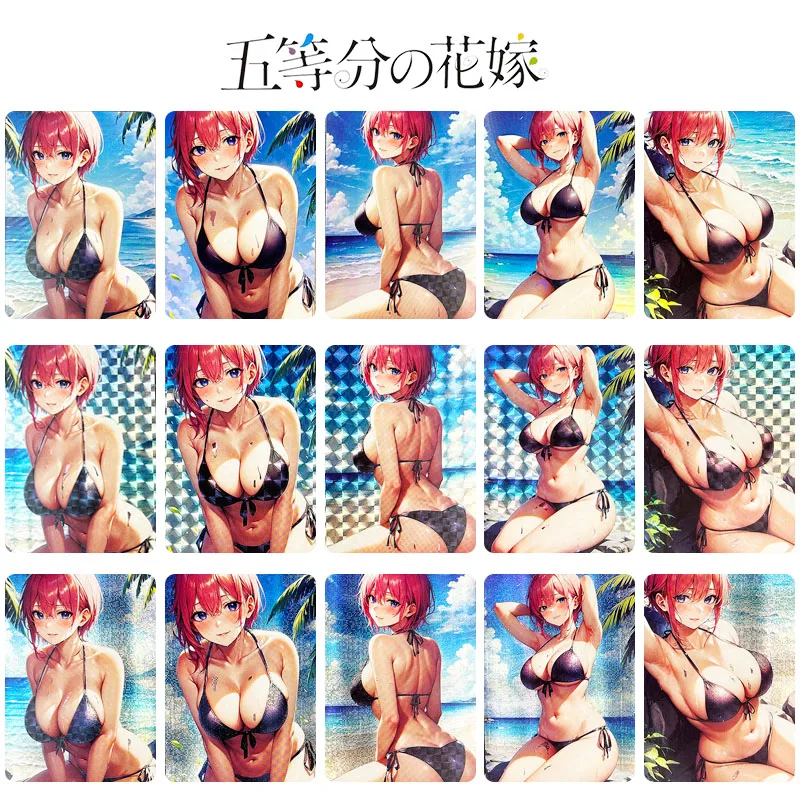 

The Quintessential Quintuplets Nakano Ichika Anime Characters Bronzing Rare Collection Flash Card Cartoon Toy Christmas Gift