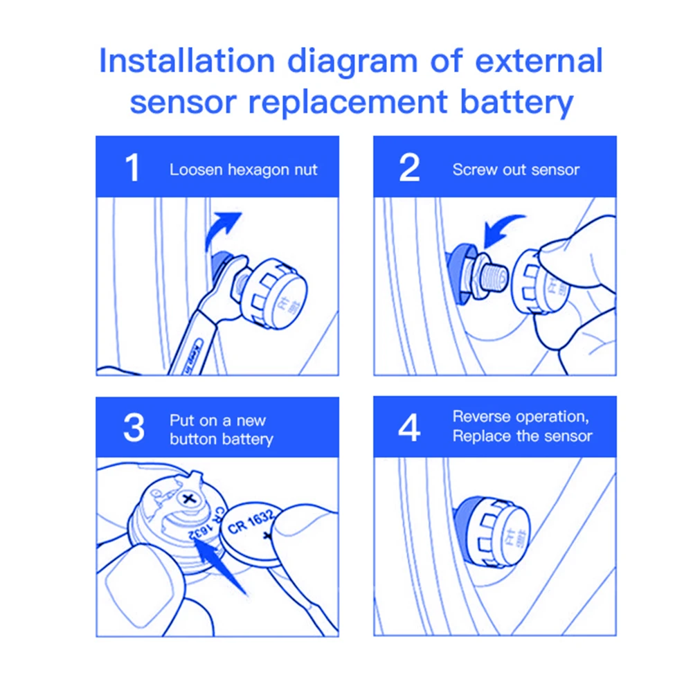 Sistema de alarma de monitoreo de temperatura de neumáticos, presión de neumáticos, TPMS Solar de alta precisión, piezas de repuesto inalámbricas para motocicleta