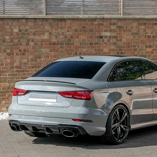 Imagen 2 del producto Para Audi A3 S3 8V Sedan 2014-2020 negro/aspecto de carbono tapa trasera del maletero alerón del coche alas Tuning accesorios exteriores