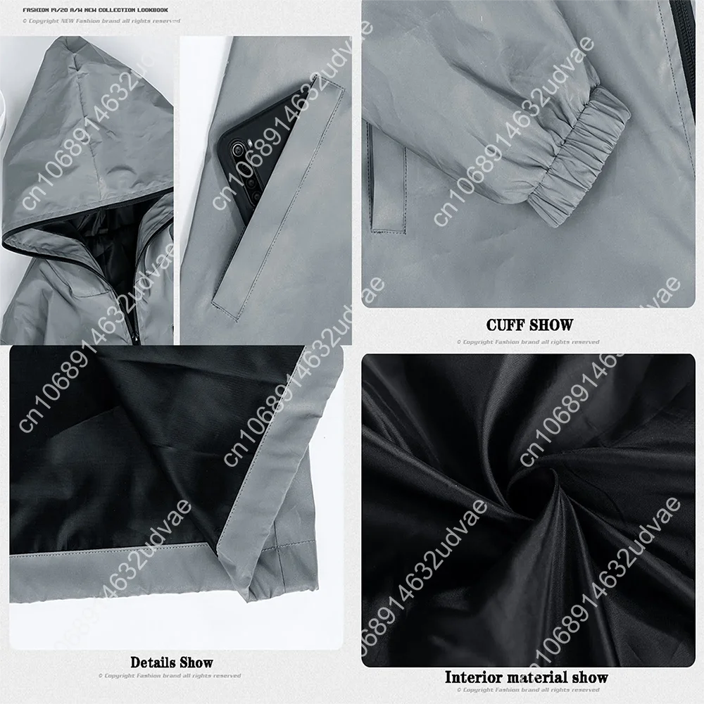 Maluma reflecterende jas heren dames jas met capuchon windjack hardloopzak jassen fietsen wandelen rits aangepaste hoodie