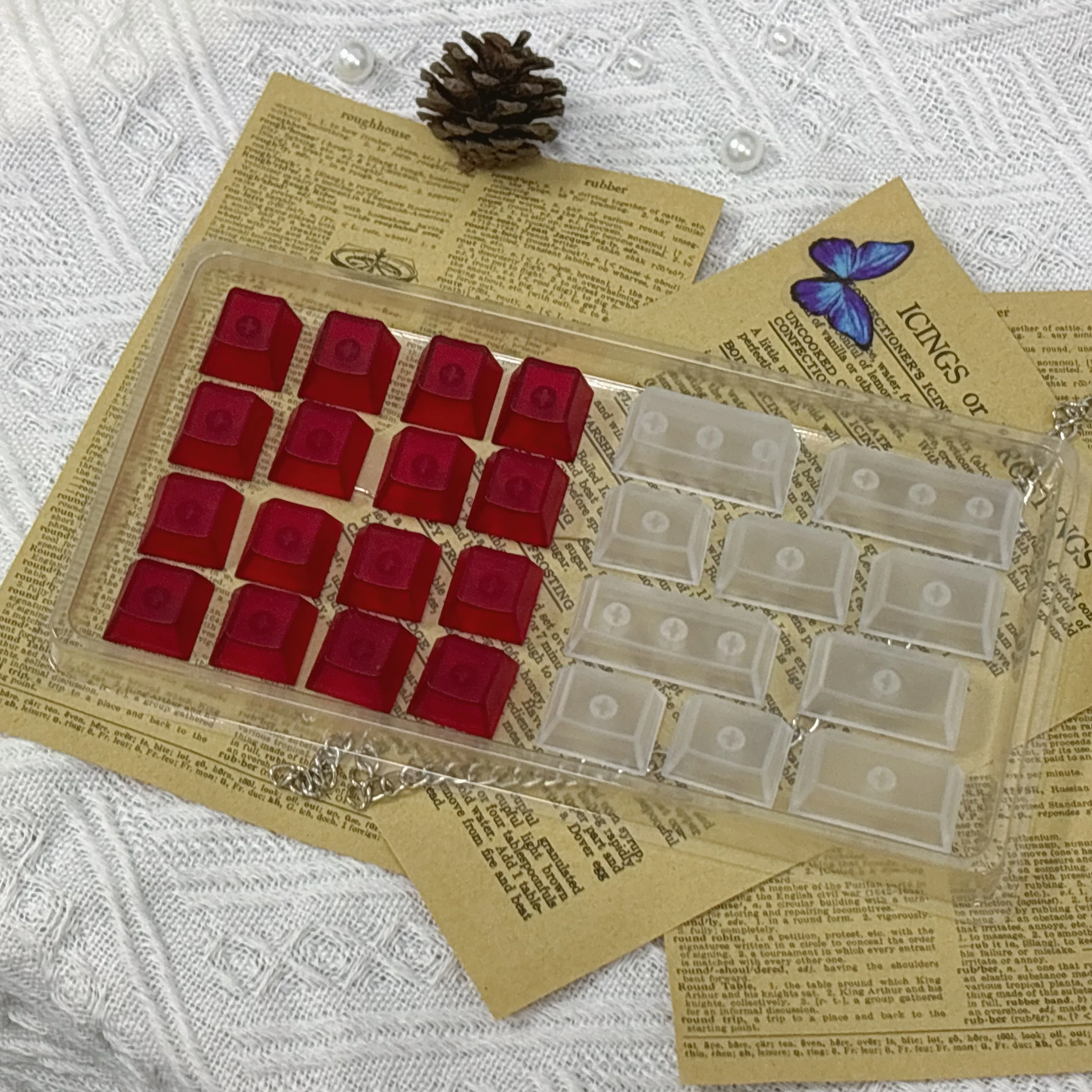 

Five sides fog through the original factory height keycap mechanical keyboard magnetic axis keyboard keycap supplement pc26 key