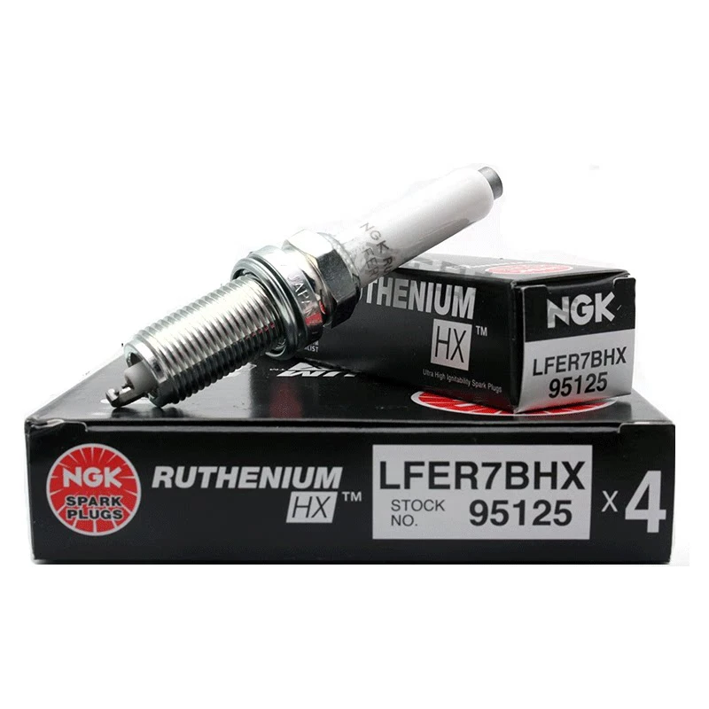 NGK Ruthenium HX High Ignitability Spark Plug LFER7BHX 95125 OEM 06K905601B 06K905611C suitable for Audi Porsche Volkswagen