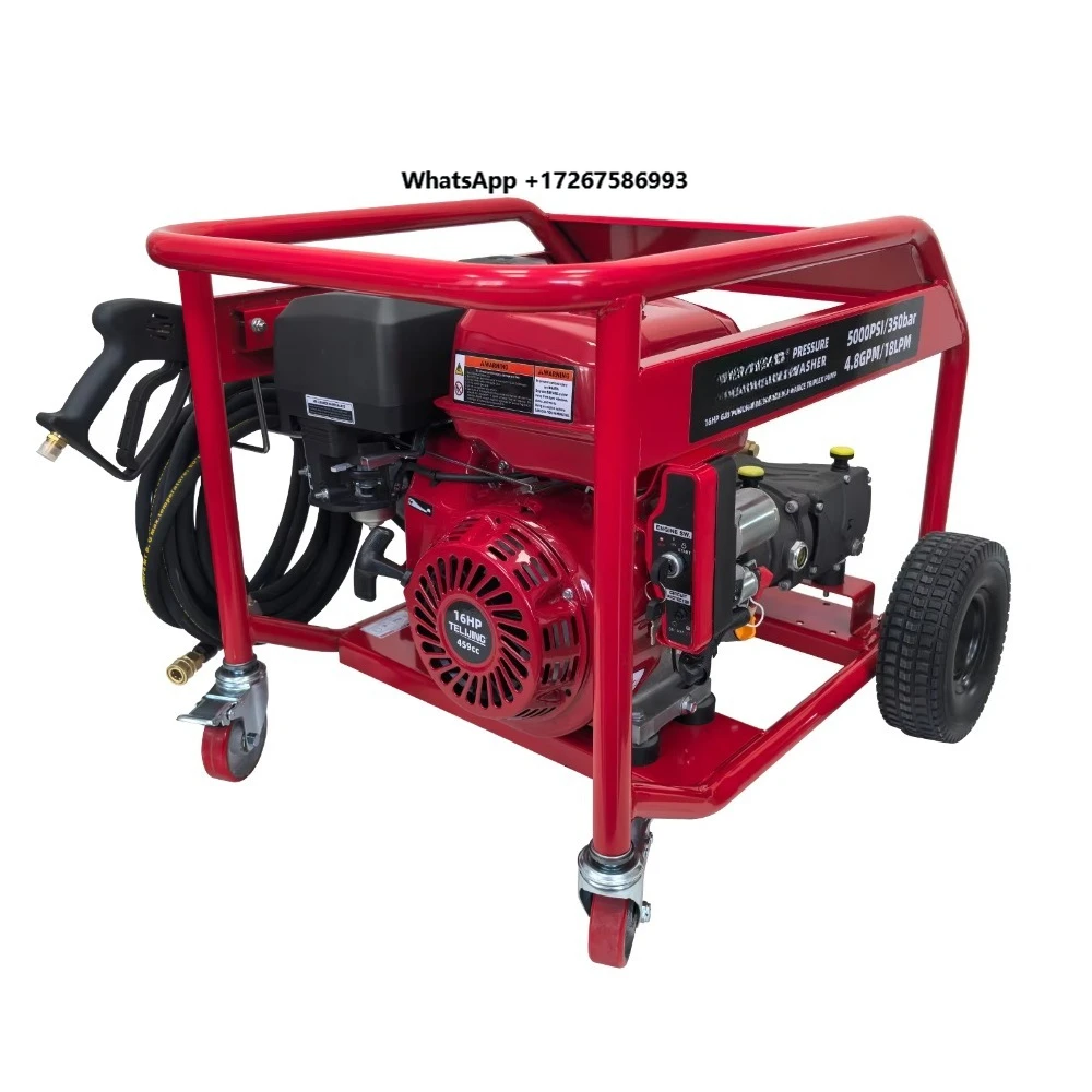 Nueva Hidrolavadora de Alta Presión TLJ de 5000 PSI, Limpiadora Industrial de Agua Fría de 16 HP, Acero Inoxidable, 350 bar/5000 PSI